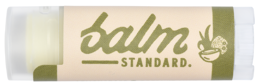 Lip balm stick with 'balm' and 'Standard.' text on a white background