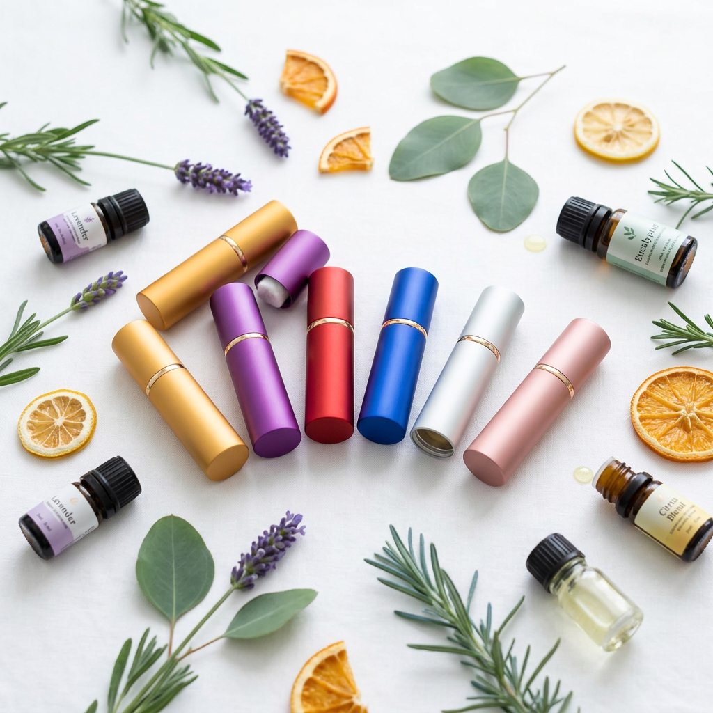 essential oil metal inhaler tubes various colors