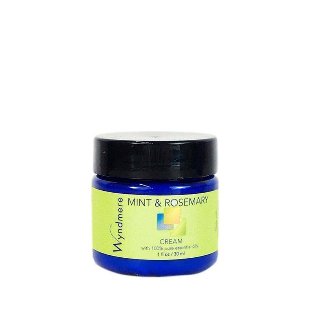 Jar of Wyndmere Mint & Rosemary Cream on a white background